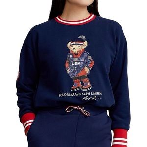 Team USA Polo Bear Sweatshirt girl XL women XS